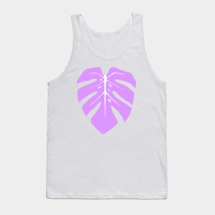 Pastel Purple Monstera Leaf Tank Top